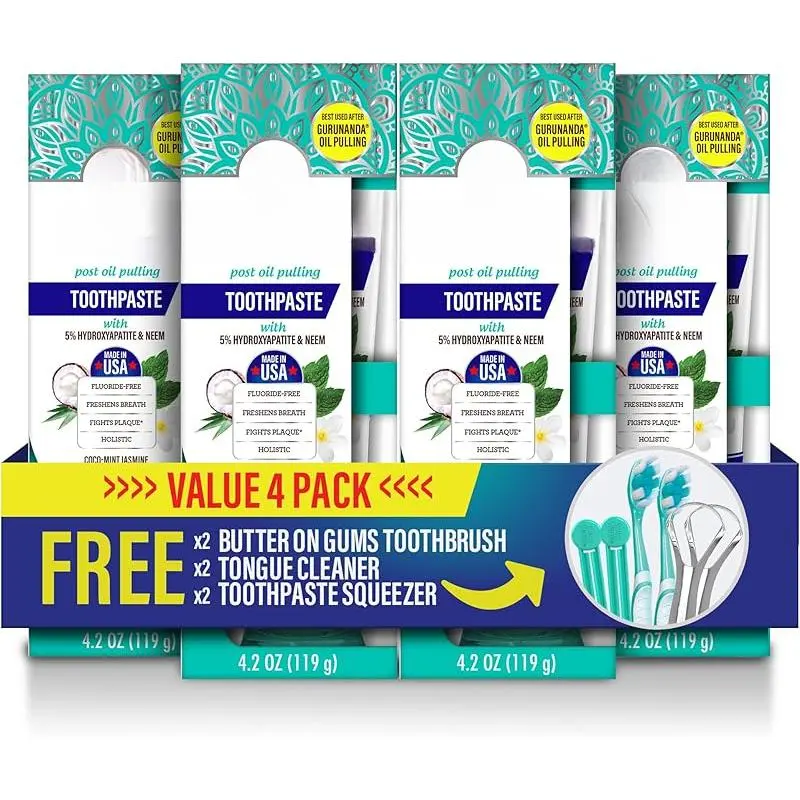 SAGAETR Hydroxyapatite Toothpaste: SLS & Fluoride Free for Whitening & Plaque Fighting