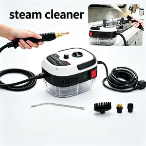 2500W Handheld High Temp Steam Cleaner - 130°C, 3Bar Pressure, Fast 20s Heat-Up, Chemical-Free, Portable for Car Detailing, Home Cleaning, Kitchen, Bathroom, Tile, Grout, with 4 Accessories