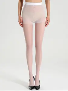 Women's Solid Color Tights, Casual Comfy Breathable Tights for Daily Wear, Ladies Socks for All Seasons