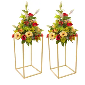 Metal Column Stand Floor Wedding Guiding Stand Wedding Artificial Flower Road Christmas Backdrop Cloth Light Ornaments Decor