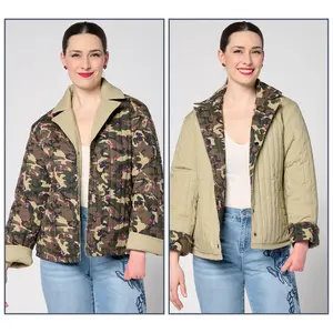 nicole by Nicole Miller Reversible Stretch Poplin Quilted Jacket