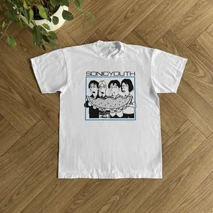 [Sale Up To 40%] SONIC YOUTH 'WATERMELON' SPRINGFIELD VINTAGE WHITE TEE, COTTON MADE IN USA