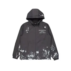 Raffer Grey Graphic Windbreaker