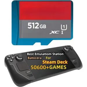 512GB Retro  Card for Steam Deck - 50600+ Plug and Play Video , Included Emulator Console, Batocera 39  System Compatible