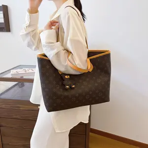 yichen Women's Large Capacity Plain Canvas Tote, 2025 Trendy Fashion Monogram Handbag, Shopping Shoulder Bag for Mother-Daughter Use