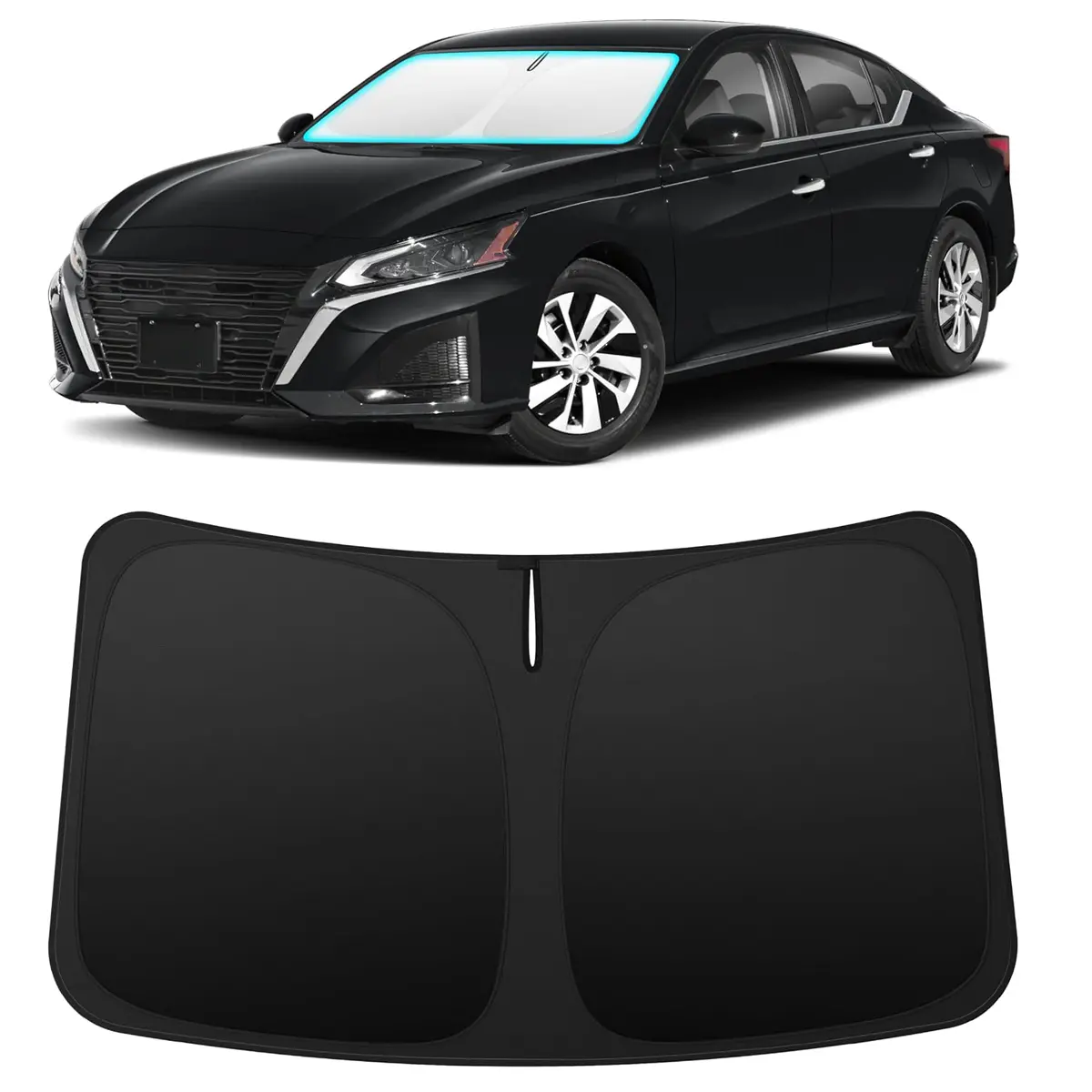 Portable Car Windshield Sunshade, Foldable Windshield Sun Umbrella, Car Exterior Accessories, Car Windshield Cooling Umbrella for Daily Outdoor Umbrella