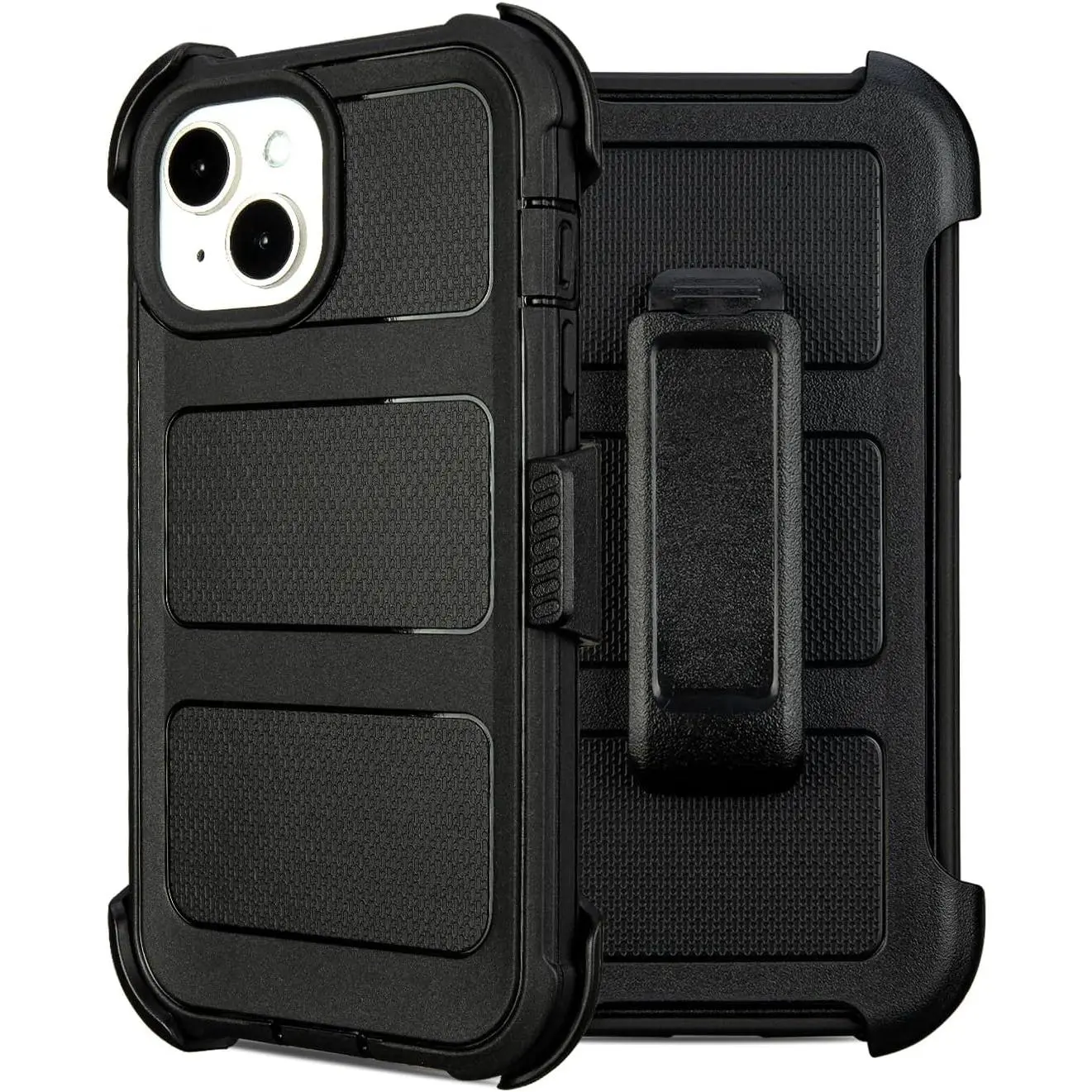 Defender 14 Case with Belt Clip Holster Heavy Duty Black Cover with Port Protection Kickstand Anti-Drop Rugged for Phone Case 14 Case Protective Black