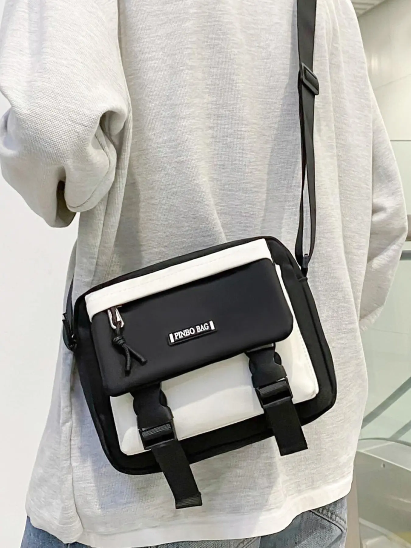 Men's Casual Minimalist Crossbody Bag, Lightweight Durable Shoulder Bag, Fashionable Crossbody Bag for Daily Commuting, Work and School