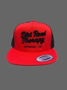 Embroidered Dirt Road Therapy Apparel Flat bill snap back
