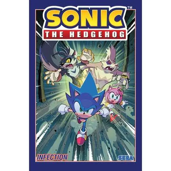 Sonic the Hedgehog Vol. 4: Infection - Ian Flynn English Comicbook Paperback, Thuggish Twosome Theme, Virus Threat & New Evil Allies for Children's Literature & Art Readers