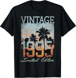 100% Cotton Vintage 1995 Limited Edition 30th Birthday 30 Year Old Gifts T-Shirt