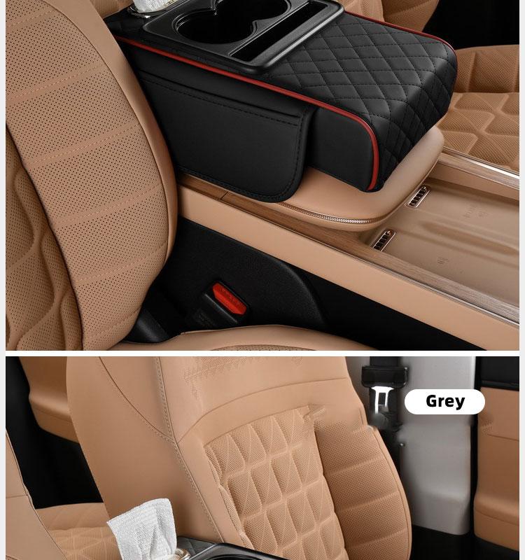 Car interior accessories armrest box storage bag for storage and organization of universal car interior accessories, cup holder and mobile phone storage cabinet for long-distance driving travel, car center console armrest pad, multi-function storage bag Car interior accessories armrest box storage bag for storage and organization of universal car interior accessories, cup holder and mobile phone storage cabinet for long-distance driving travel, car center console armrest pad, multi-function storage bag