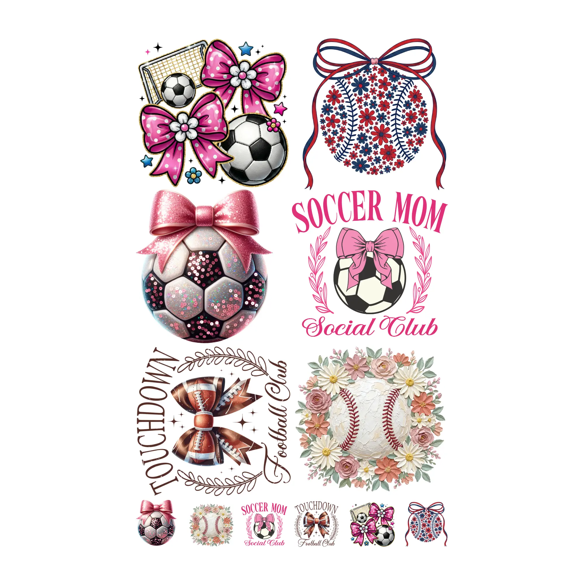 Sport Styles - Gang Sheets Transfers For Fabric DIY Crafts