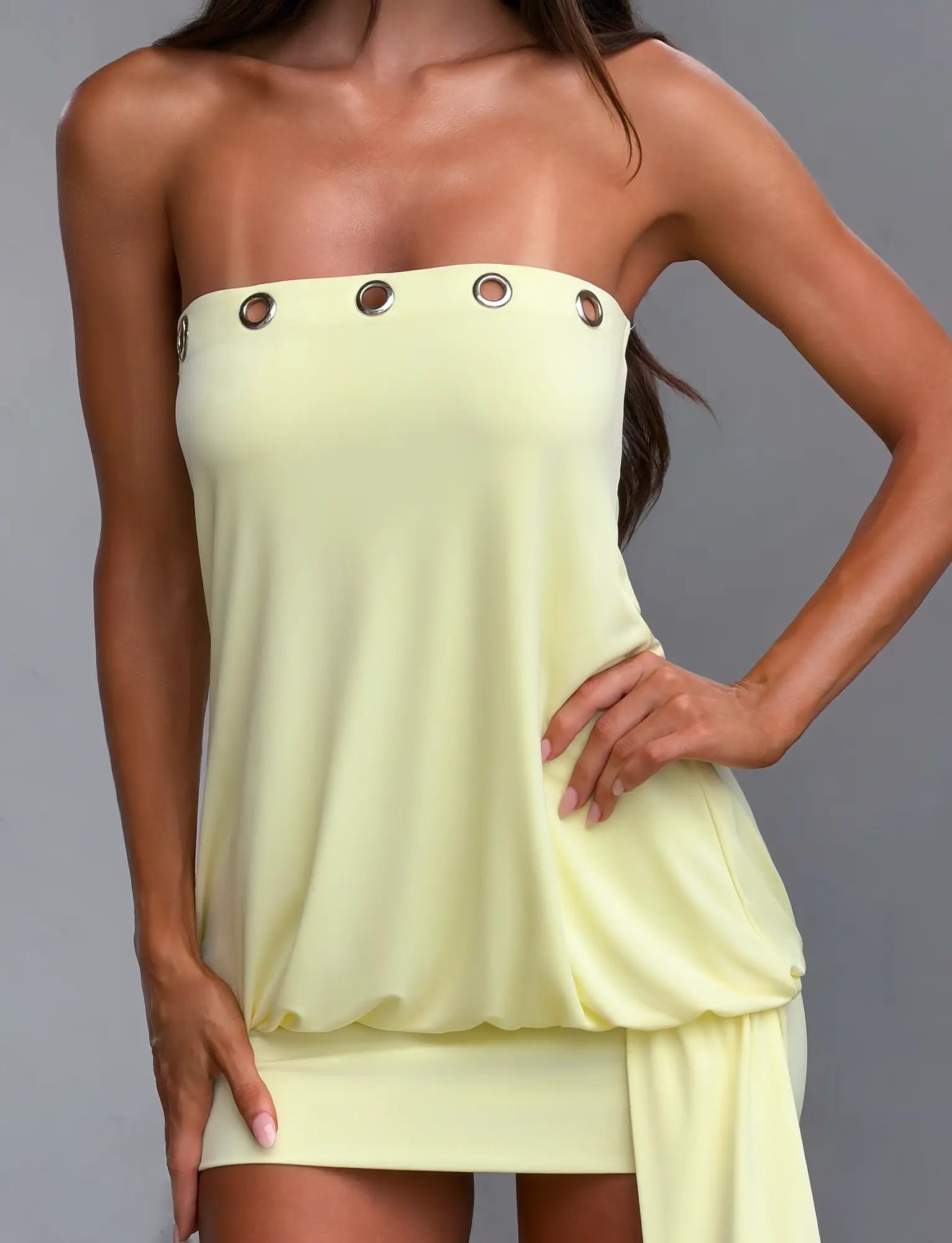 RAVENNA MINI DRESS - BUTTER YELLOW - TikTok Shop