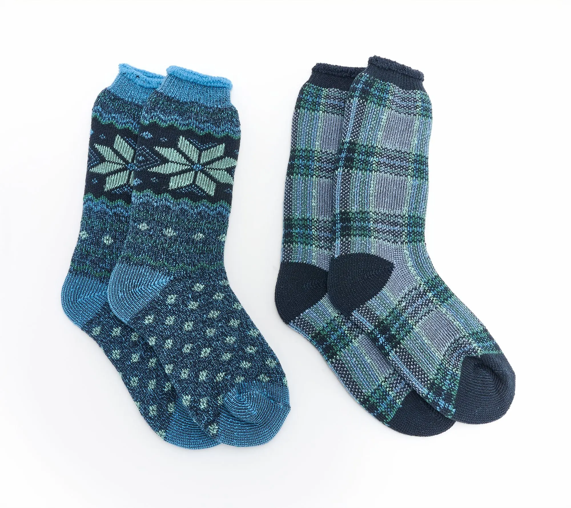 MUK LUKS Set of 2 Tall Heat Retainer Cozy Socks MUK LUKS Set of 2 Tall Heat Retainer Cozy Socks