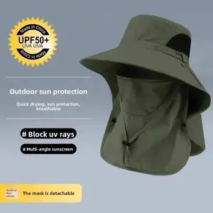 Unisex Summer UV Breathable Fishing Cap Sunshade Neck Protection Cycling And Climbing Hat Waterproof rave  hats