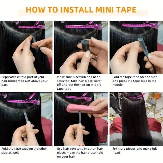 10pcs Mini Tape in Hair Extensions, Invisible PU Seamless 100% Human Hair, Light Beige 12/16 Inch, Secure Adhesive Weft, Natural Look for Women, Hair Loss Coverage & Versatile Styling