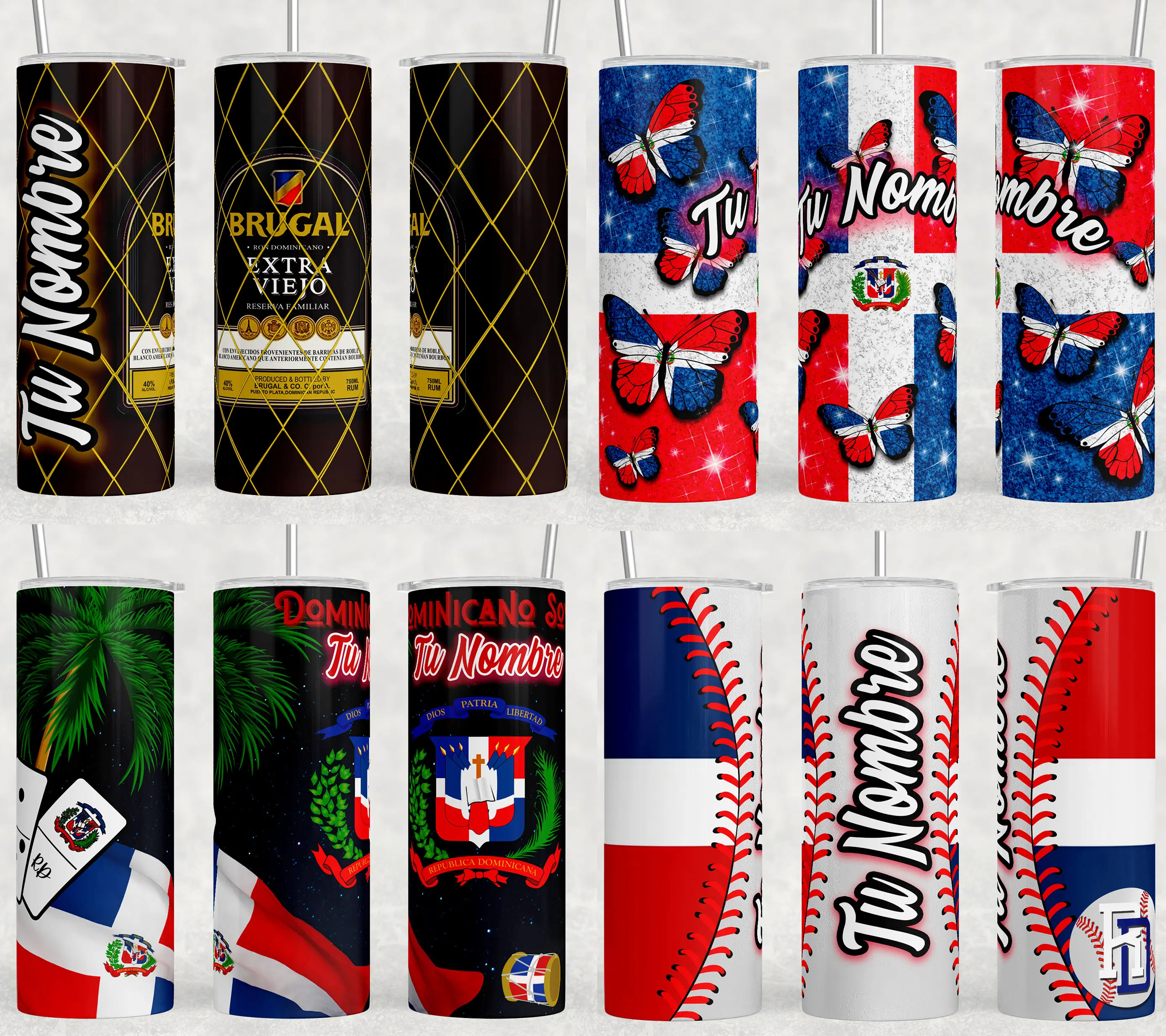 Tumbler Dominicano Personalizado con tu Nombre! 20oz