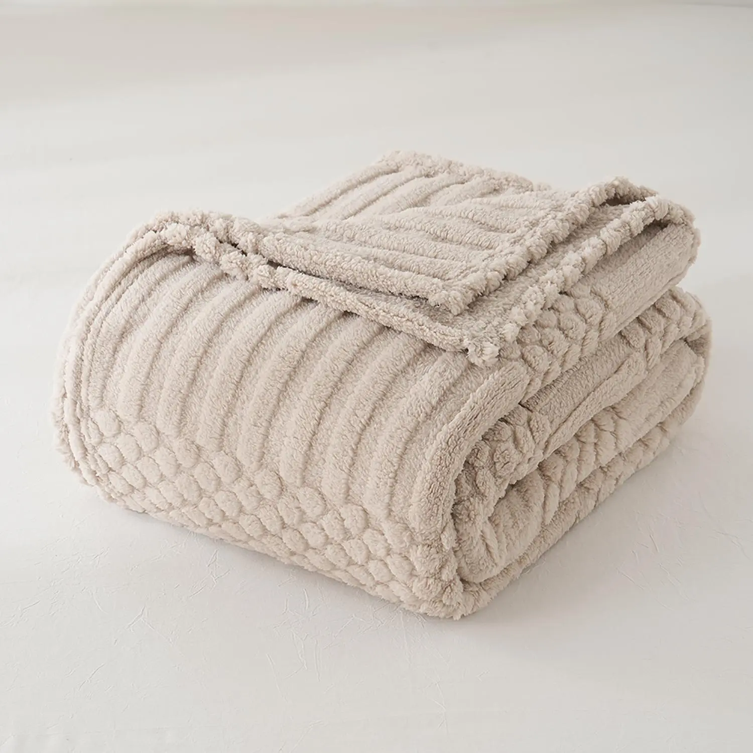 Solid Color Throw Blanket, Soft Boho Bed Throw Blanket, Soft Woven Blanket, Fleece Cozy Blanket for Autumn, Fluffy Lightweight Blankets & Throws for Sofa, Chair, Home Decor
