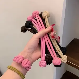 1Set of 10pcs Random High Elasticity Thickened Rubber Bands for Women's Hair, Cute and Fashionable Ponytail Holders, Durable Hair Ties, Stylish Accessories