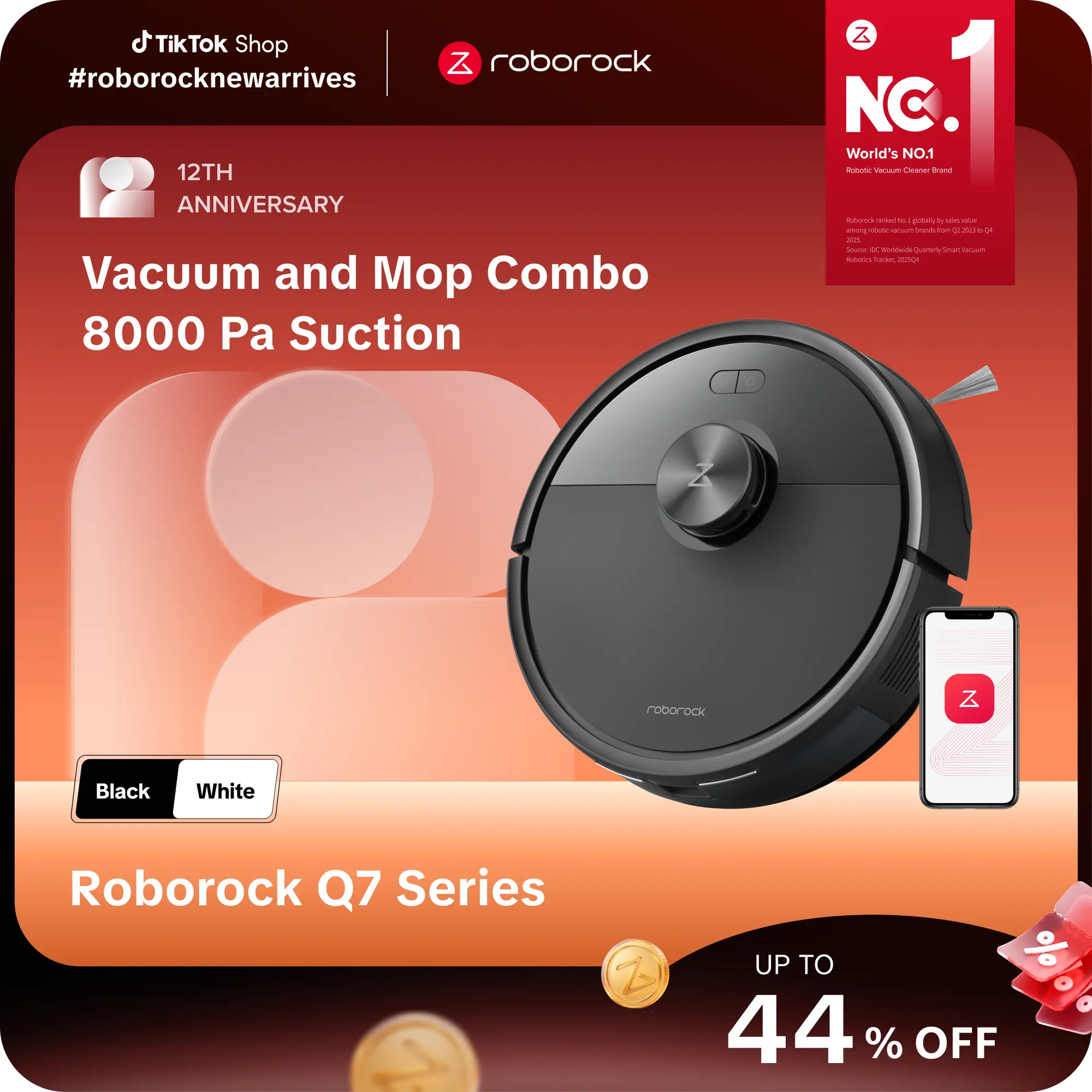 [SaleLink] Roborock Q7 Series Robot Vacuum and Mop Combo (Q7 L5), LiDAR Navigation, Pet Hair, Automatic Vacuum Cleaner for Home Robot, Self-Charging Robotic Vacuum Cleaning, APP-Controlled Mopping #TikTokShopBackToSchool #roborocknewarrives
