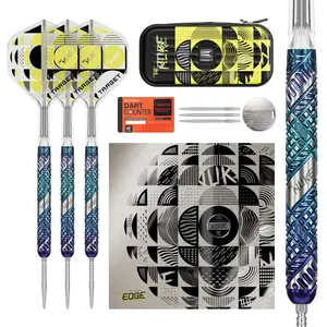 Target Darts Luke Littler Edge Steel Tip Swiss Point Dart Set, 22G/23G/24G | 95% Tungsten Darts, The Nuke Player Edition with Takoma Wallet, Additional Fire Points & No.2 K-Flex Flights