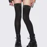 New Summer Rivet Decorated Knit Over-the-Knee Long Socks, Gothic Dark Style, Comfortable Non-Slip Footwear for Women