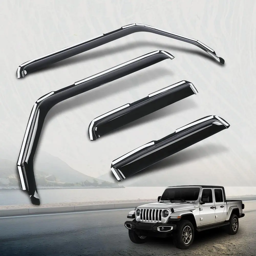 Rain Guards Fit For 2020-2026 Jeep Gladiator Window Vent Visors Window Deflector