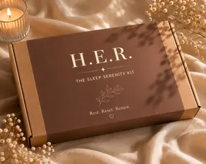 Calming H.E.R. Sleep Serenity Kit -Relaxing Evening Weighted Sleep Mask Gift Set