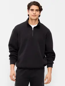 Old Navy Men's Bounce Fleece Oversized Quarter-Zip Pullover