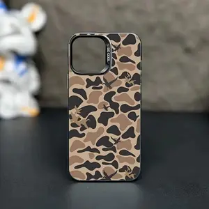 Fashion Camo Pattern Phone Case, Shockproof Phone Protective Cover, Phone Accessory Compatible with iPhone 11 12 13 14 15 Pro Max, Casing, Smartphone