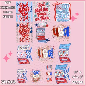 Coquette USA  - 30x48 - DTF PREMADE GANG SHEET