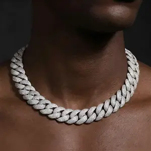 [ICE HUE] 24mm Heavyweight Adjustable Cuban Link Chain, 18K Gold Vacuum Plated Copper with 5A+ Sri Lanka Cubic Zirconia, Unisex Hip Hop Classic Jewelry for Daily Wear, Gift Idea,summervibes