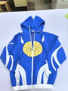 Waterproof Windproof Blue Cartoon Anime Windbreaker Jacket Womenswear Zipper Cargo Coats Fit Lightweight Cargo Coats Straight Style Tops Tops Trench White Outerwear Outerwear White Trench Tops Style Long Sleeve Costumes Clothes Girl leather jacket women