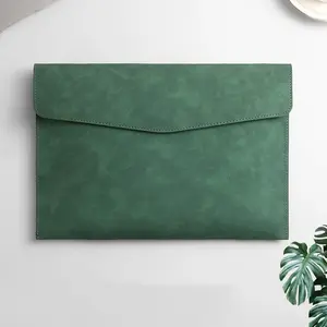 Waterproof Business File Bag, Premium Artificial Leather, A4 Size, Thickened, Durable, Ideal for Travel, Meetings, Document Organization