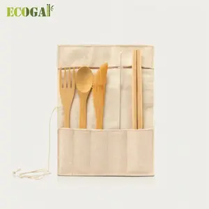 Bamboo Cutlery with Canvas Pouch
