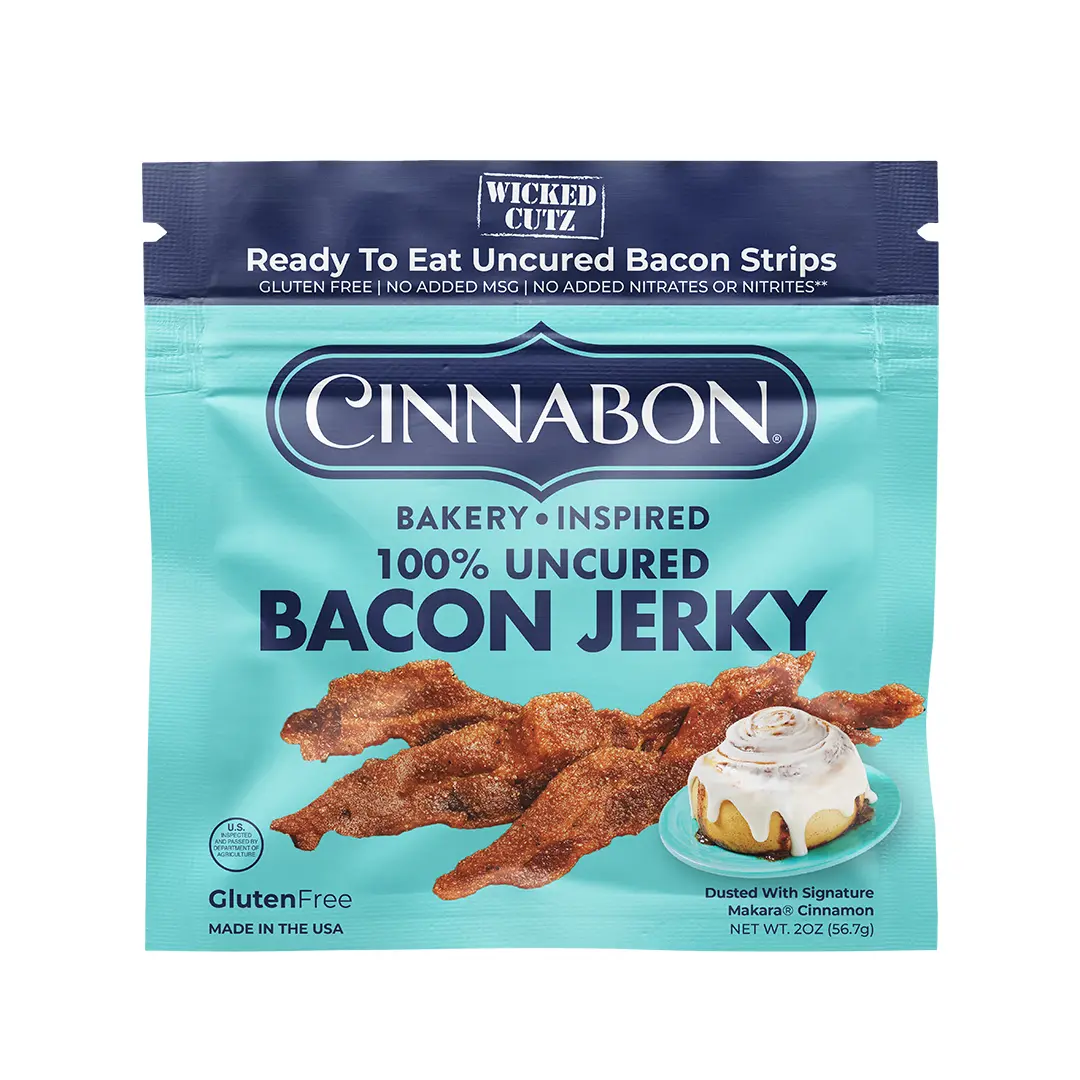 Cinnabon Bacon Jerky - Bakery Inspired 100% Uncured Bacon Jerky