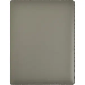 A4 Certificate Presentation Folder, Faux Leather Document Organizer, Professional Portfolio Book, Conference Display Binder (Grey, 48 Pockets 96 Sides)