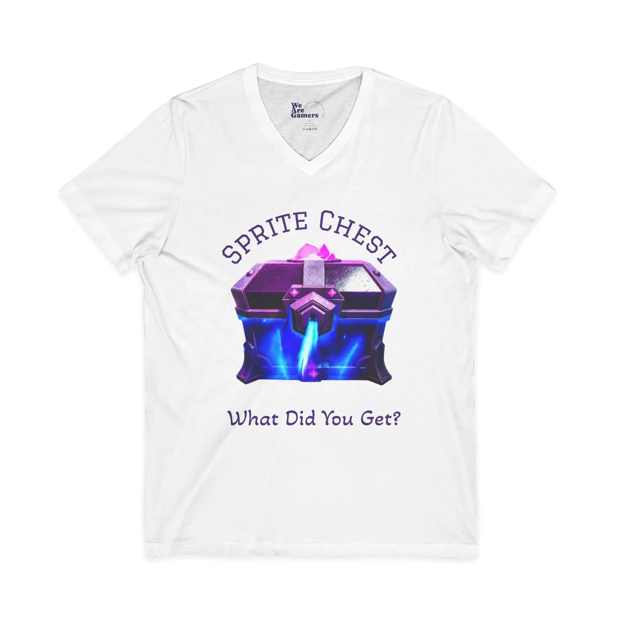 Unisex Jersey Short Sleeve V-Neck Sprite Chest Tee