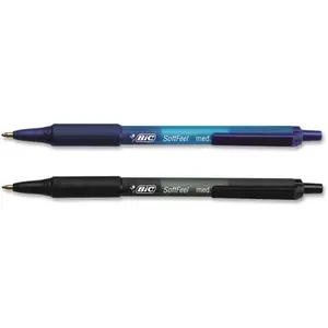BIC  Medium Soft Feel Retractable Ballpoint Pen 36 Count - Black & Blue