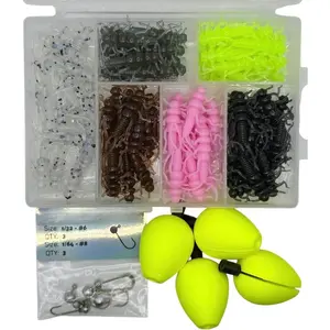Creek BugZ 101- Stonefly Fishing Lure Kit - 1.375" Crappie Trout Panfish  Set with Jig Heads, Hi-Viz Floats & Tackle Box