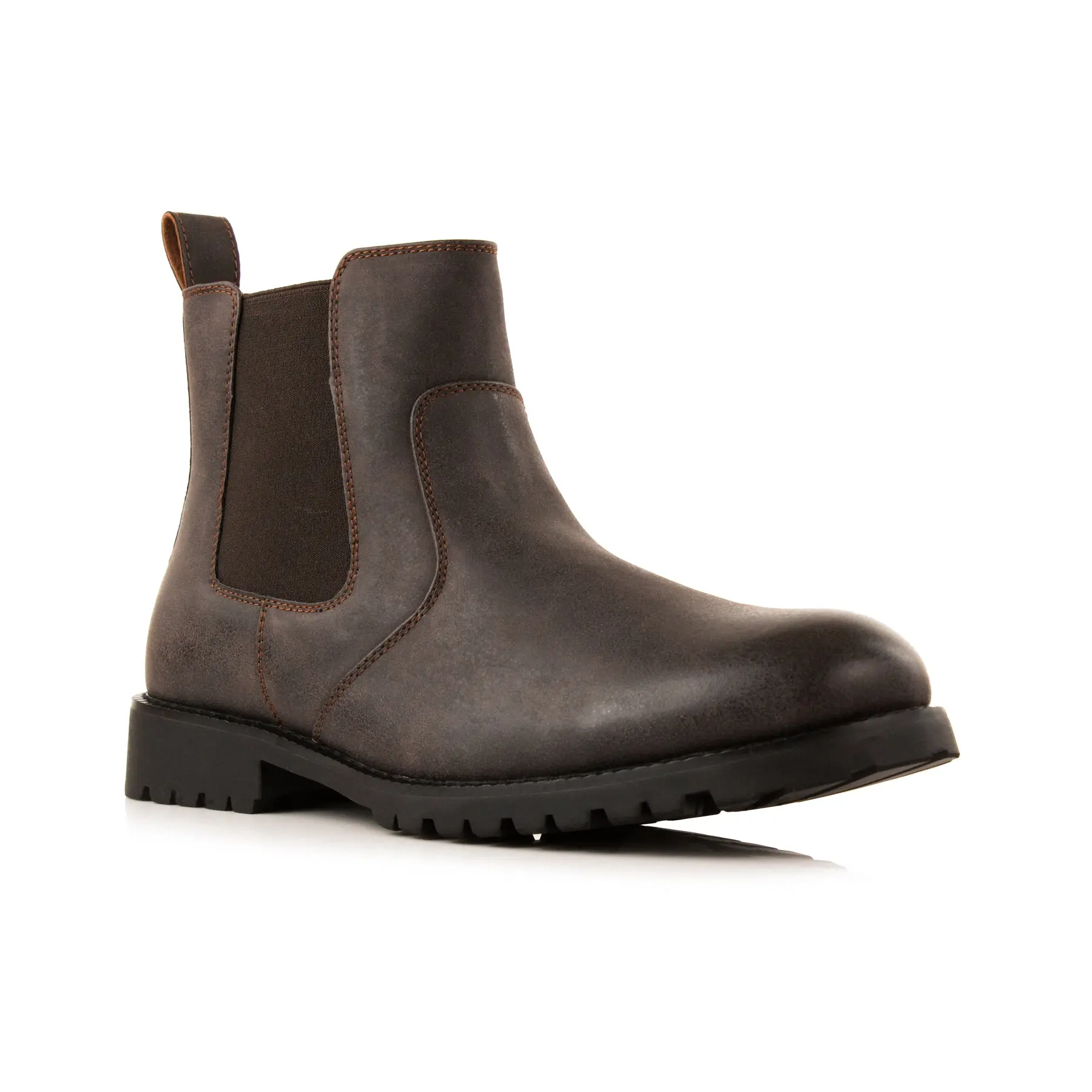 Ferro Aldo Jayden heavy-duty chelsea work boots, in Dark Mocha, Men's Size 6.5 - 13