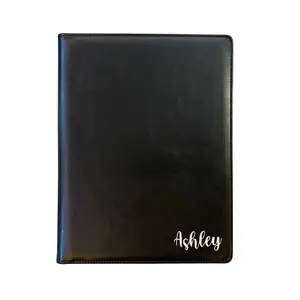Personalized professional leather portfolio binder for business use, Document organizer with smart storage, calculator, writing pad, – padfolio all in one, office supplies for men and women