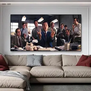 The Wolf of Wall Street Film Painting Movie,  Large Size Poster Wall Art Picture for Living Room Home Decoration