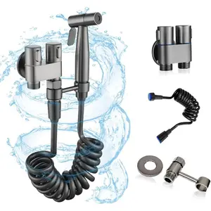 Hand Held Bidet Sprayer for Toilet, Muslim Shower Bidet Hose Toilet Faucet Sprayer Kit, Toliet Jet  Bidet Attachment with T Valve, Toilet Water  Shower for Washer and Cleaner