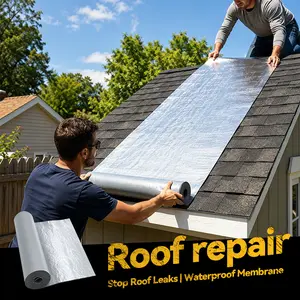 Roofrepair Mega-Wide Waterproof Sealant Tape High-Adhesion for RV Roofs & Agricultural Sheds 10-Year Durability 39IN/19IN Width Adhesive Tape Self Adhesive