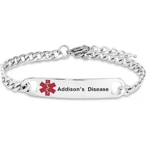 ID Bracelet  DNR Organ Donor  Identify  for Mom Family Daughter Son Husband Grandma Stainless Steel DNR Heart  Cancer Pacemaker Christmas Birthday