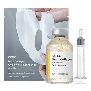 Intensive Collagen Care Duo:  Improve Elasticity and Radiance | Silk Peptide Intensive Lifting Ampoule & Deep Collagen Anti Wrinkle Lifting Mask for All Skin Types