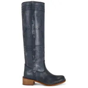 Dico Copenhagen Ann Gaucho Boot With Western Stitchings in Indigo Blue