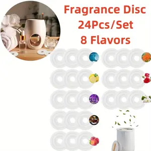 24Pcs Different Flavors Replacement Fragrance Disc Towel Warmer Bucket Fragrance Scented Pads Offering You a Good Mood When You Use The Towel